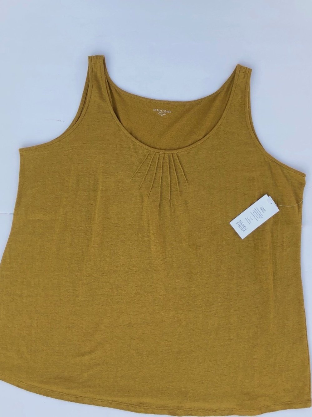 Eileen Fisher Linen Shell Tank Top Chicory NWT 3X